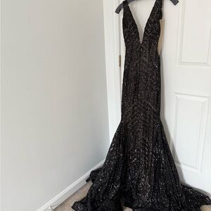 Jovani black sequin prom dresss